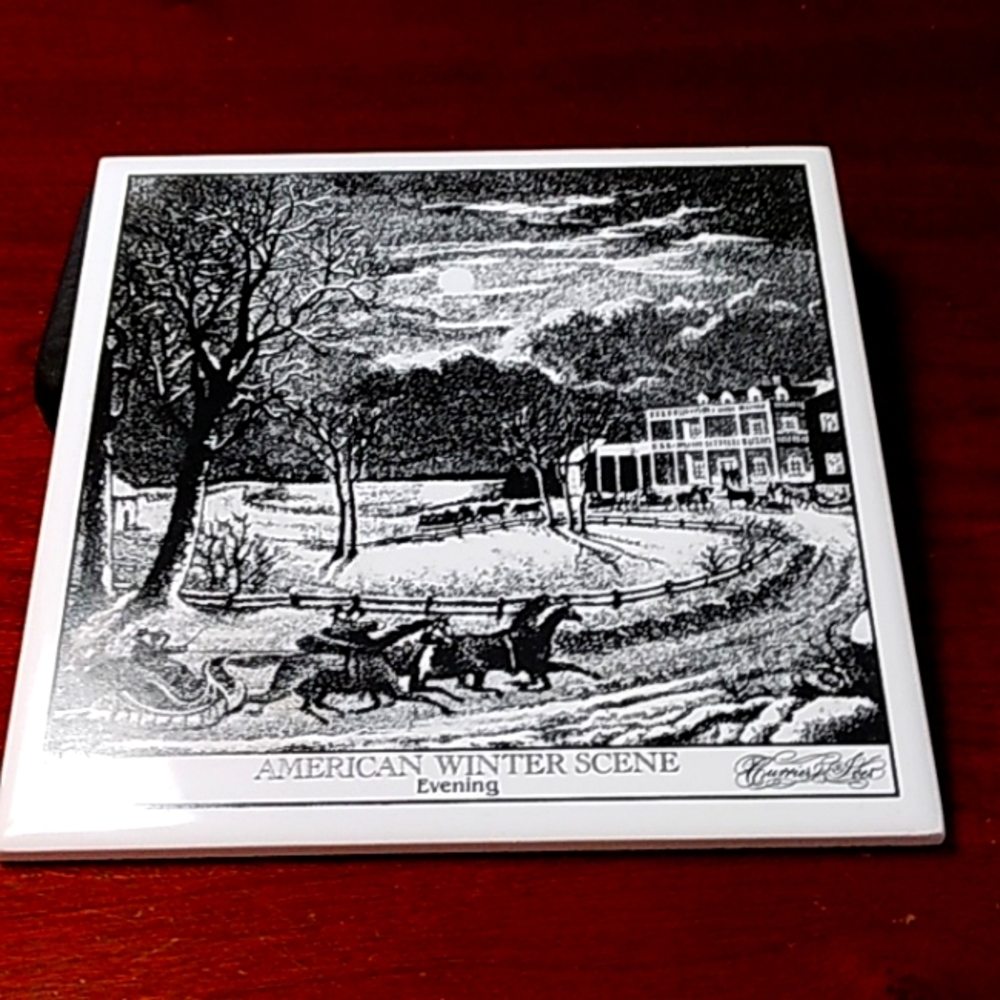 Currier and Ives Art Tile from The Galaxy Collection.